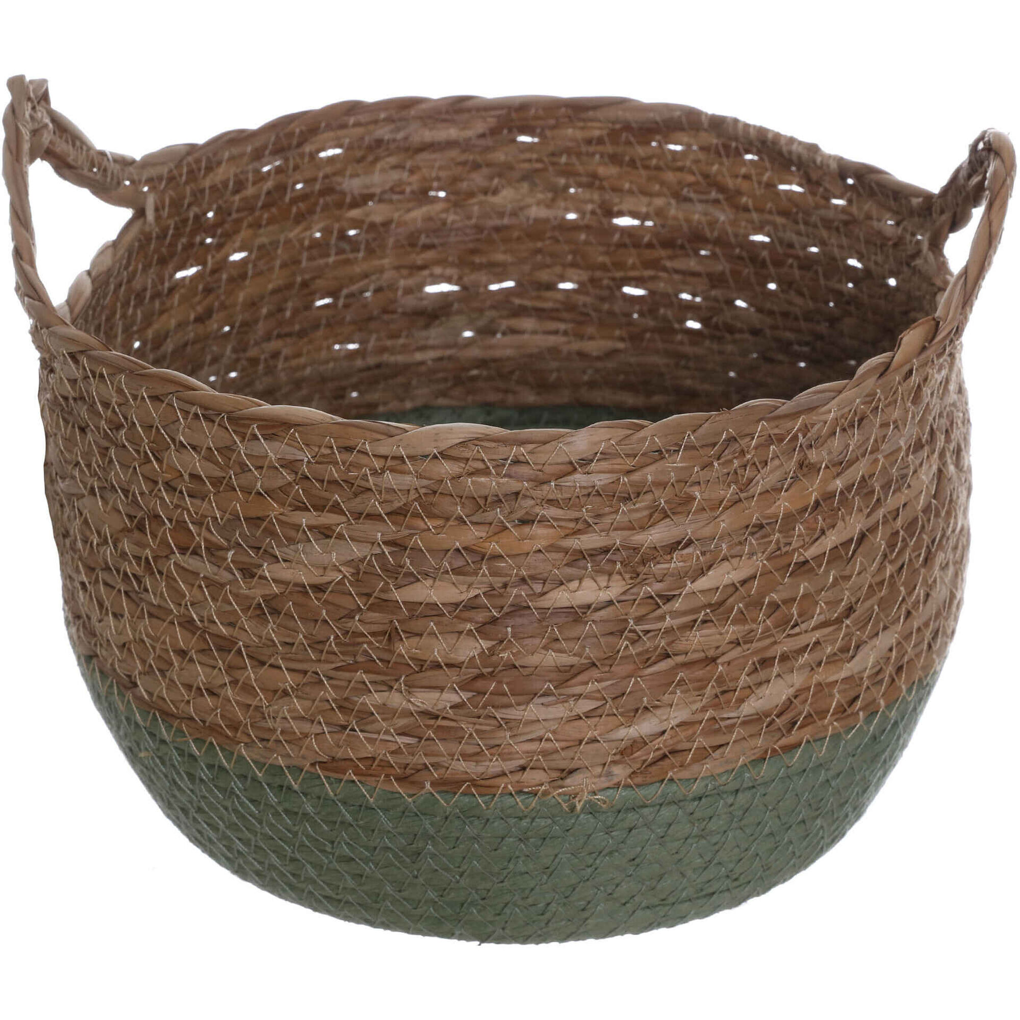 Cesto Barra Fundo Verde 23x16cm Kasa