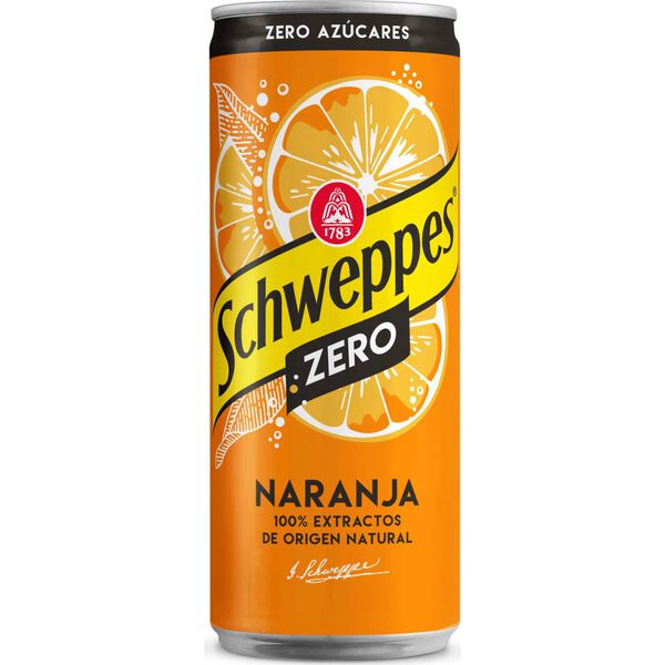 Refrigerante em Lata com Gás Laranja Zero Schweppes