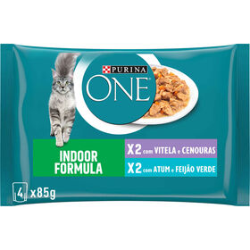 Comida Húmida para Gato Adulto Indoor Atum e Vitela Saquetas
