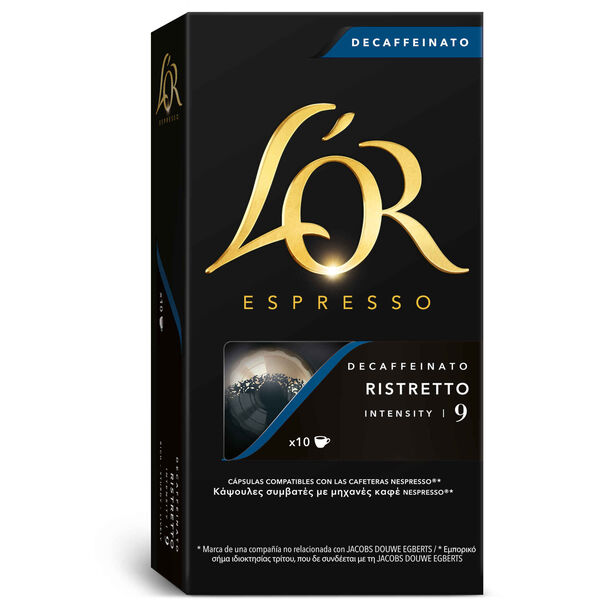 Cápsulas de Café Descafeinado Ristretto Int 9 LOr