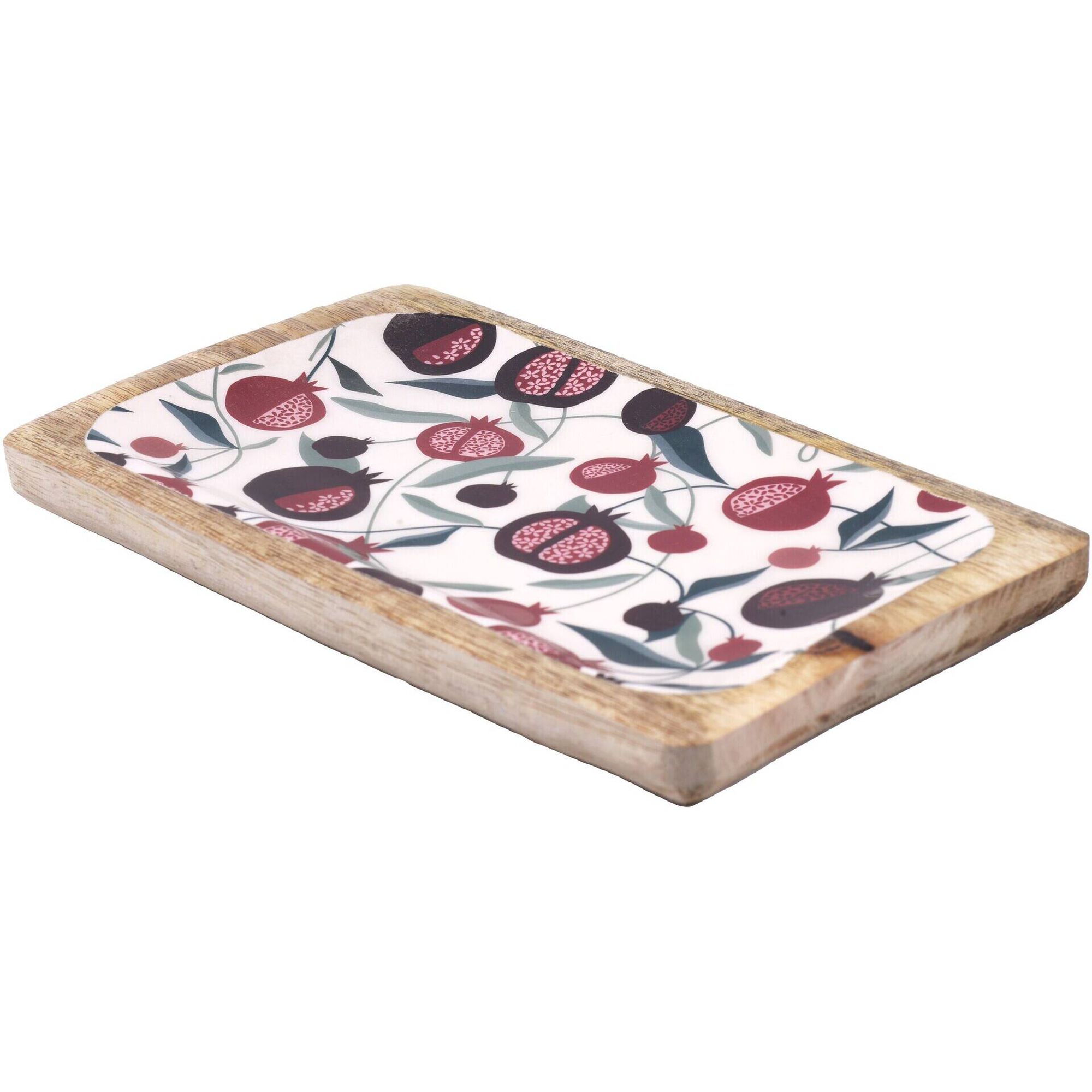 Tabuleiro Retangular 22x14x1,5cm Rom&atilde;s Jardim Secreto Kasa