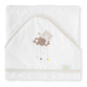 Toalha Banho 75x75cm Urso Nuvem Cinza Happy Bear