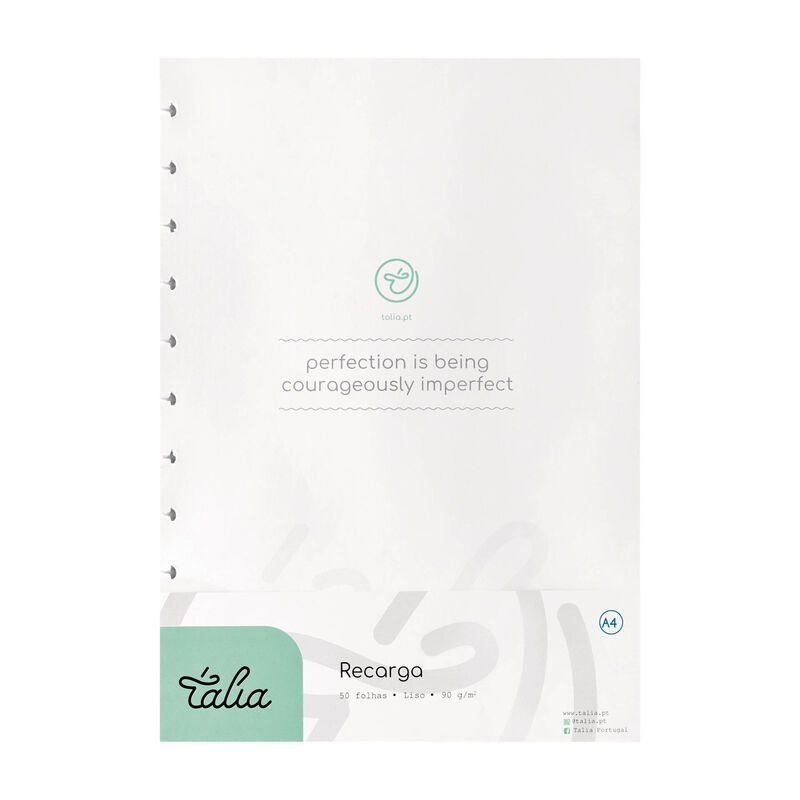 Recarga Papel A4 Liso para Caderno Smart Talia