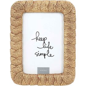 Moldura 10x15cm Entran&ccedil;ada Dourada Kasa