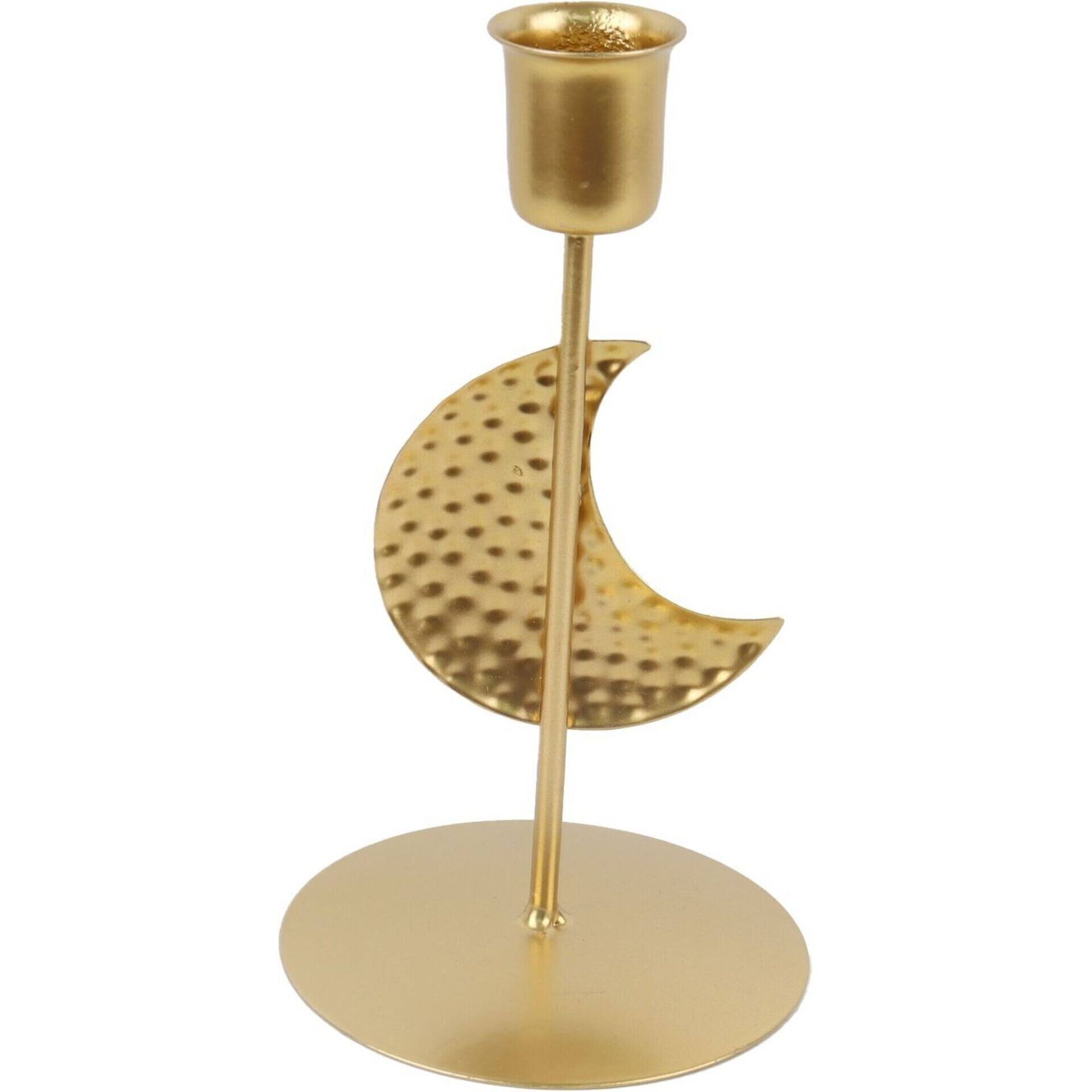 Candelabro Dourado Lua 16cm