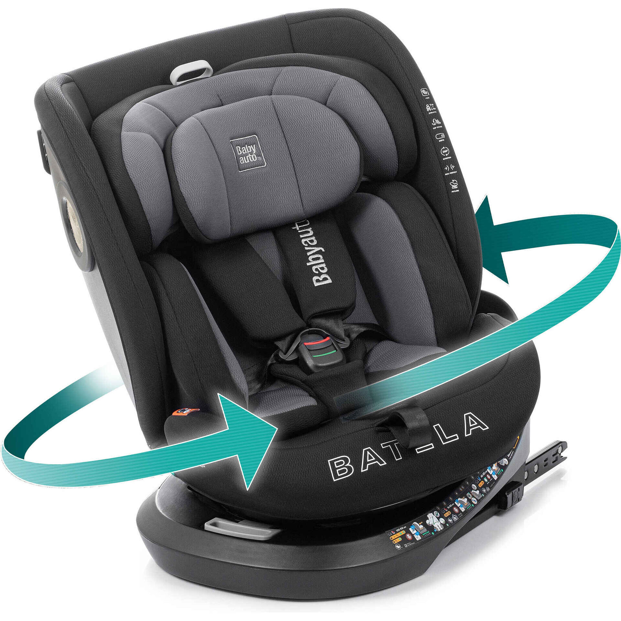 Cadeira Auto I-Size 40-150 Batela Cinza Babyauto