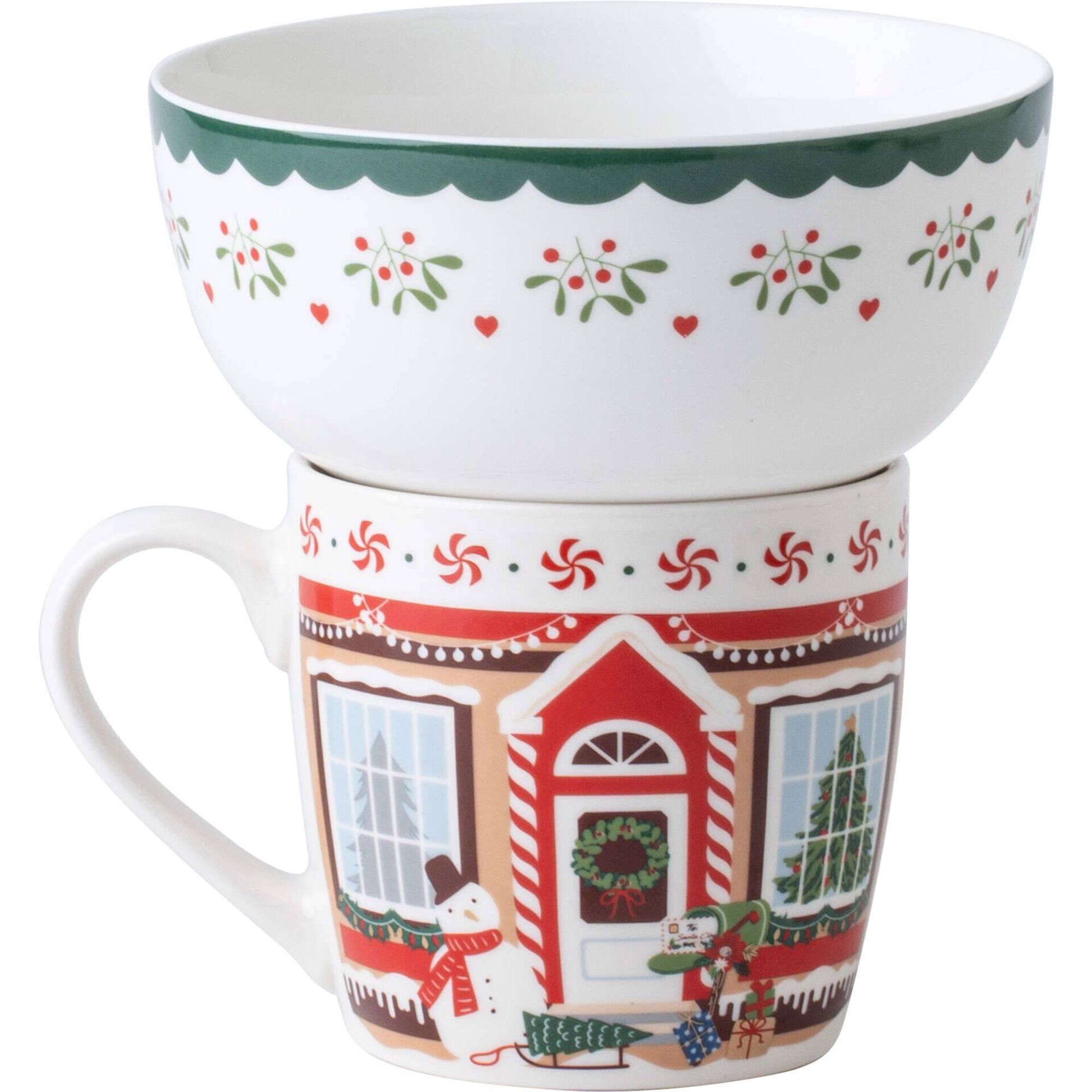 Conjunto Caneca e Ta&ccedil;a Casa de Gengibre Kasa