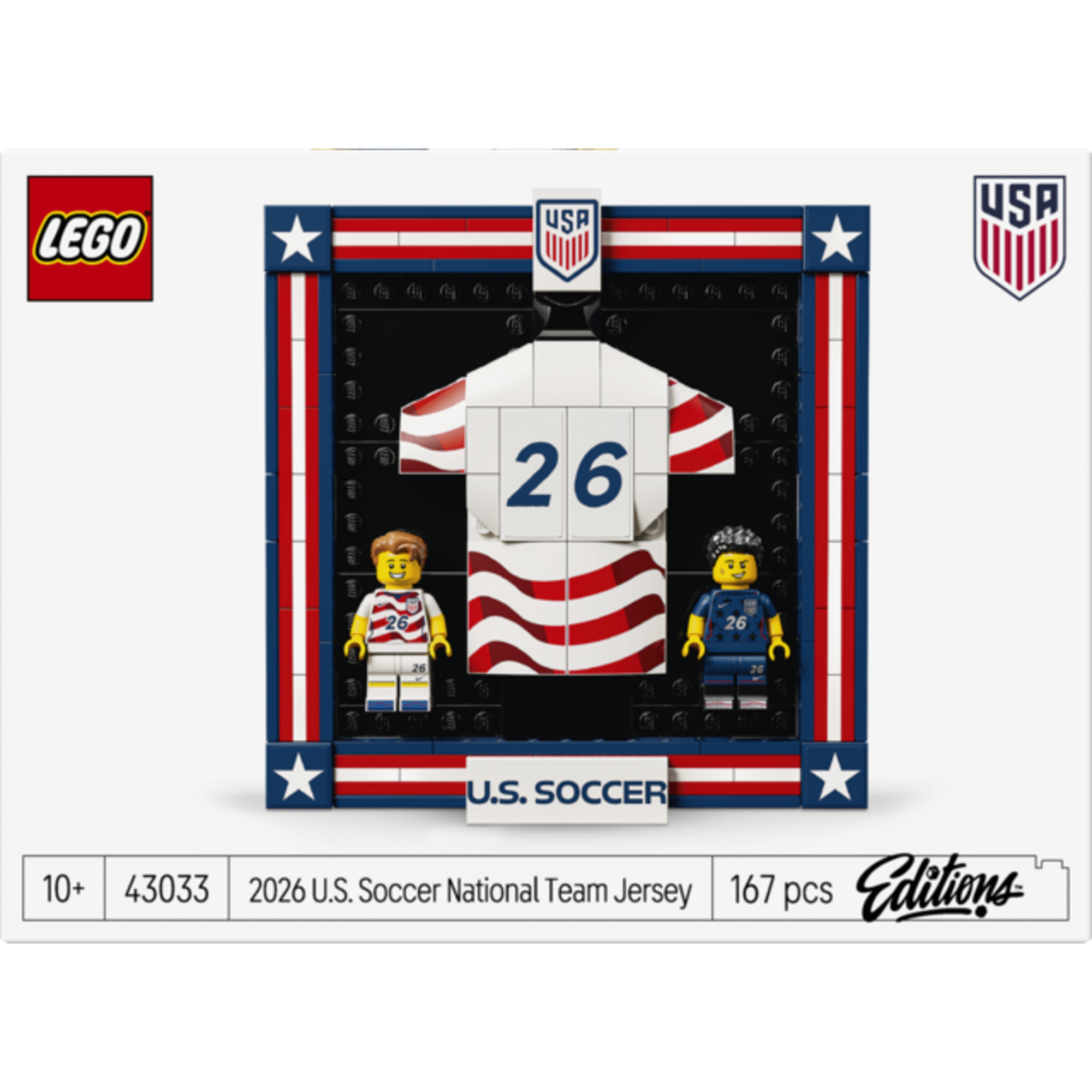 LEGO - Camisola da Sele&ccedil;&atilde;o Nacional de Futebol dos EUA de 2026 - 43033