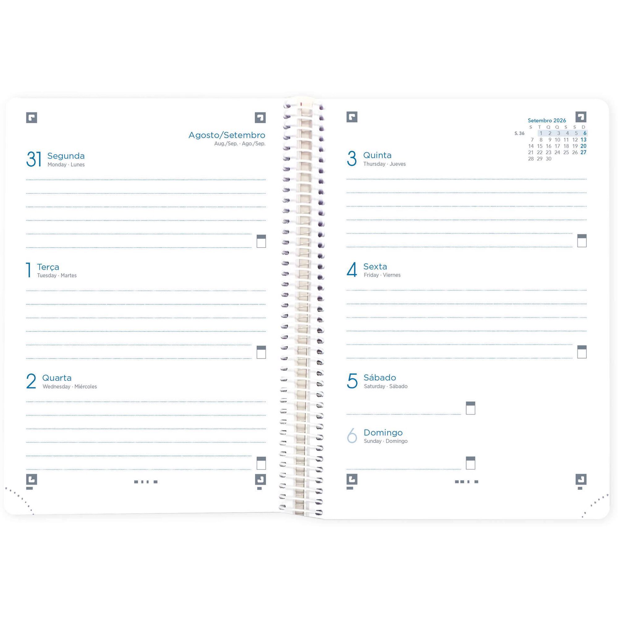 Agenda Escolar Semanal 26/27 A6 Live & Go (v&aacute;rias cores) Oxford