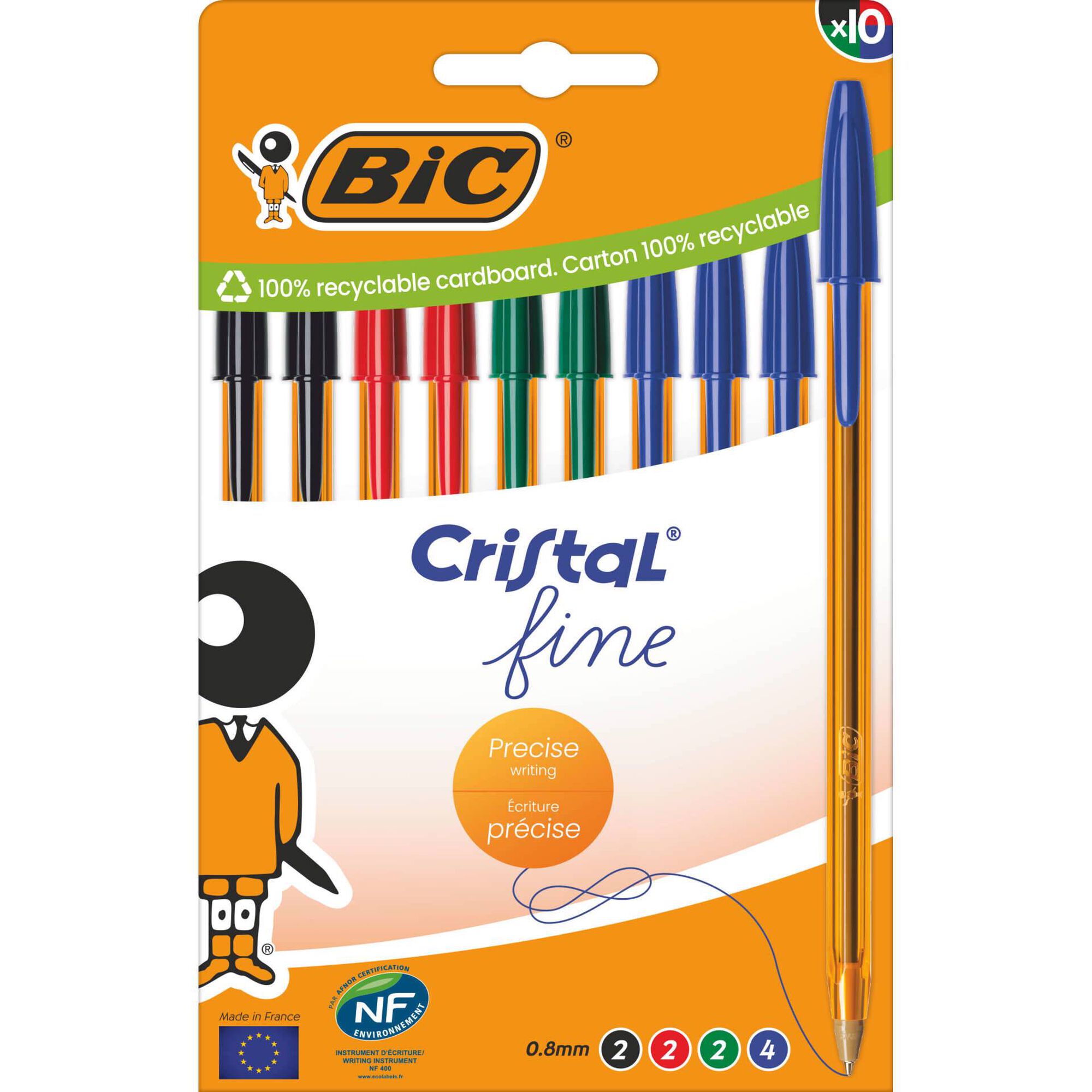 Esferogr&aacute;fica Cristal Fine 4 Cores Bic