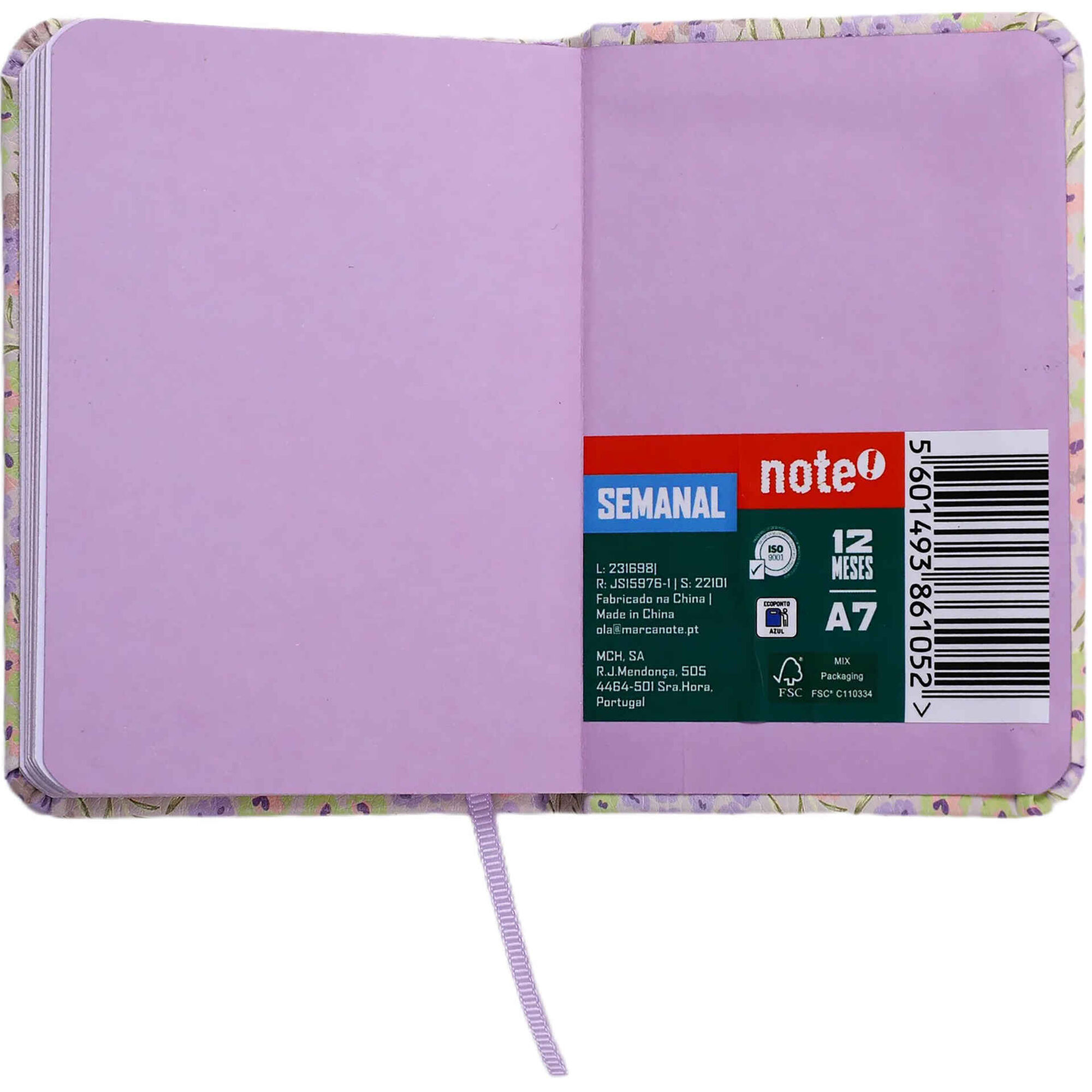 Agenda Semanal 2027 A7 Mini Flowers (v&aacute;rias cores) Note!
