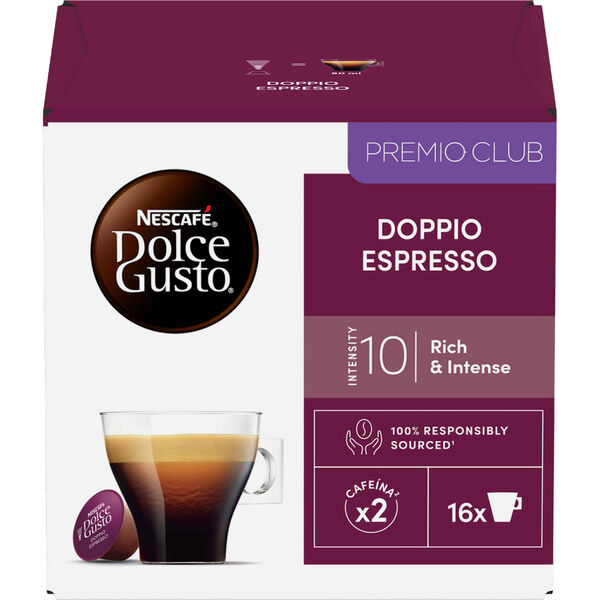 Cápsulas de Café Doppio Espresso Int 10 Nescafé Dolce Gusto