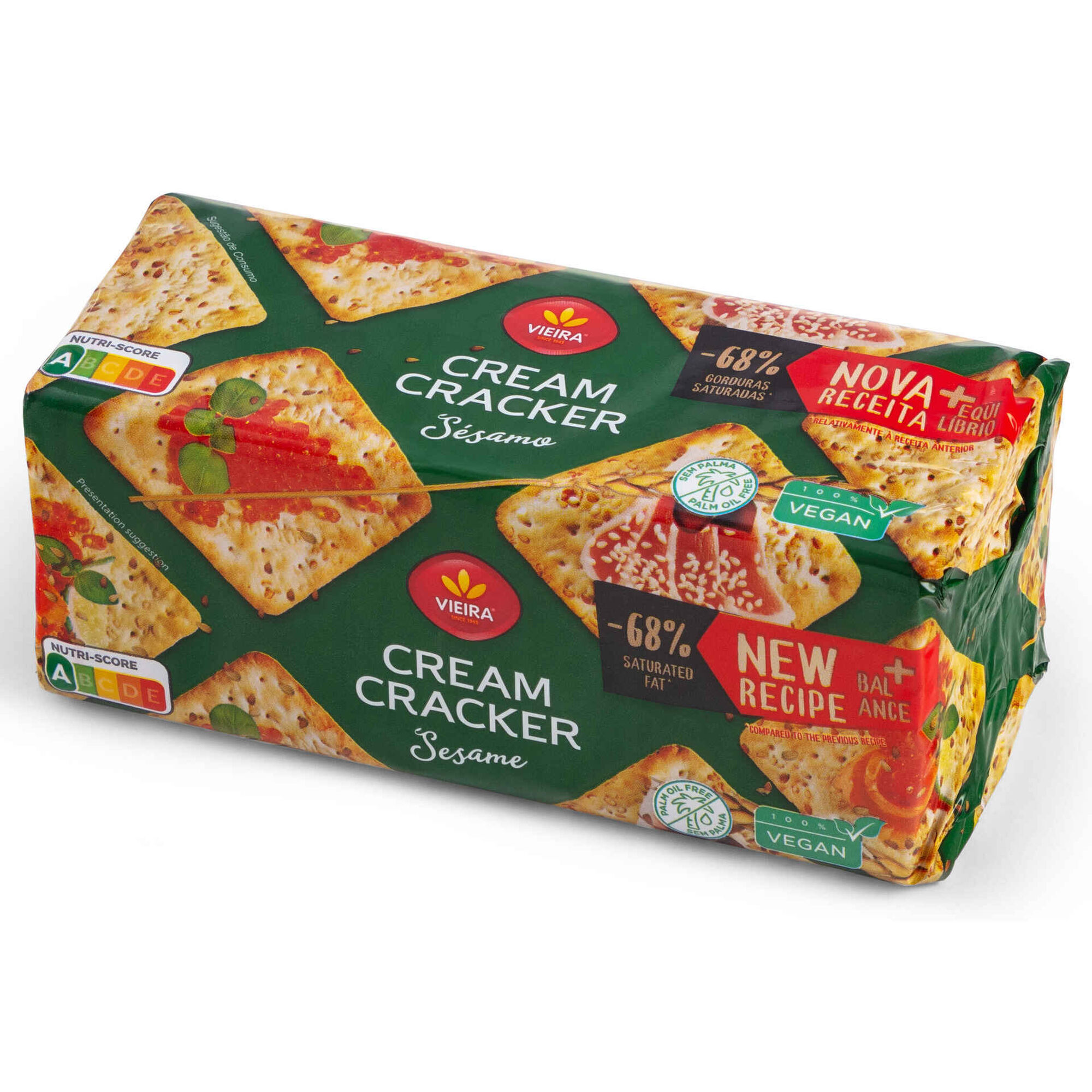 Bolachas Cream Cracker de Sésamo