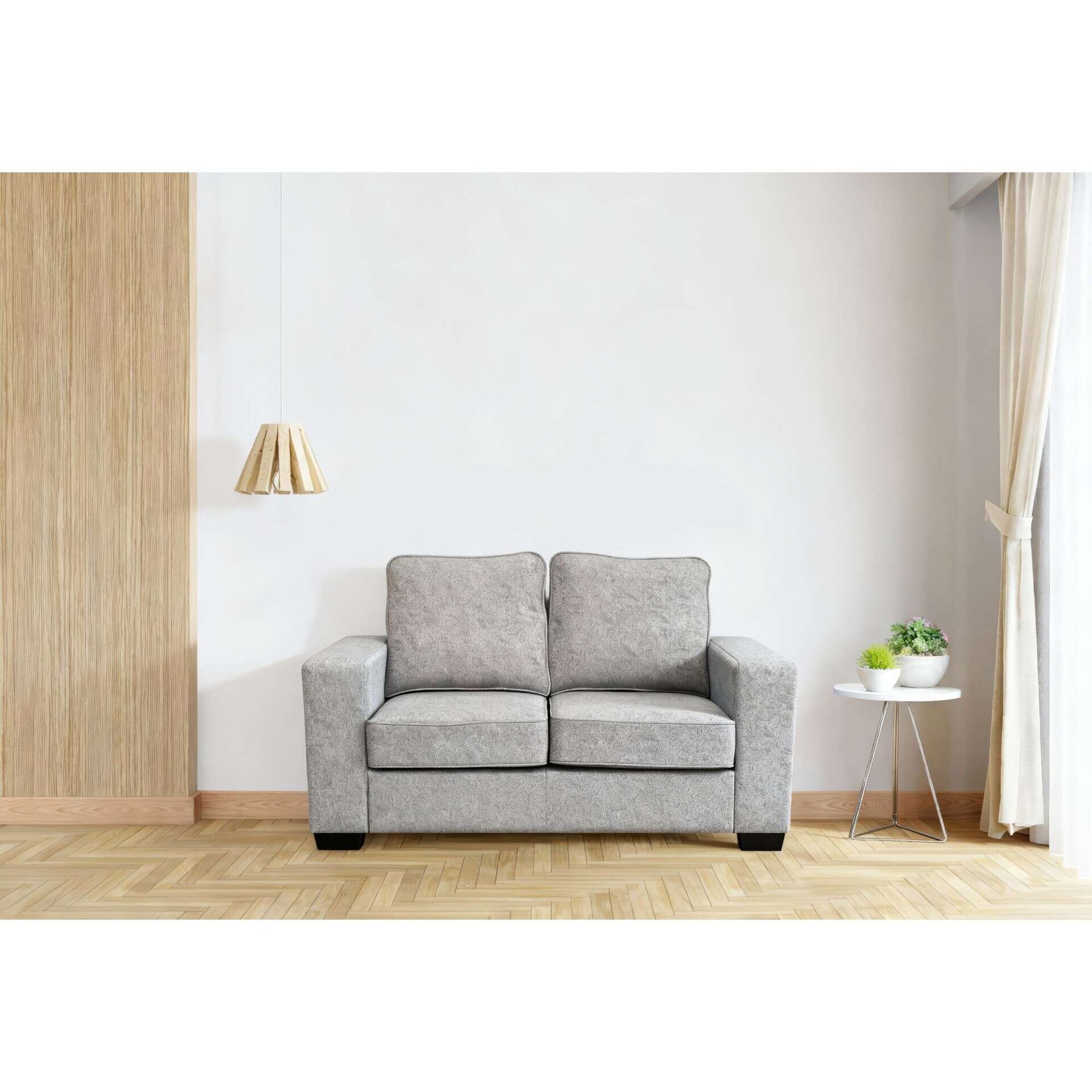 Sof&aacute; 2 Lugares 148x87x88cm Leipzig Cinza Kasa