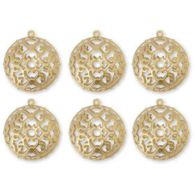 Conjunto 6 Ornamentos Dourados