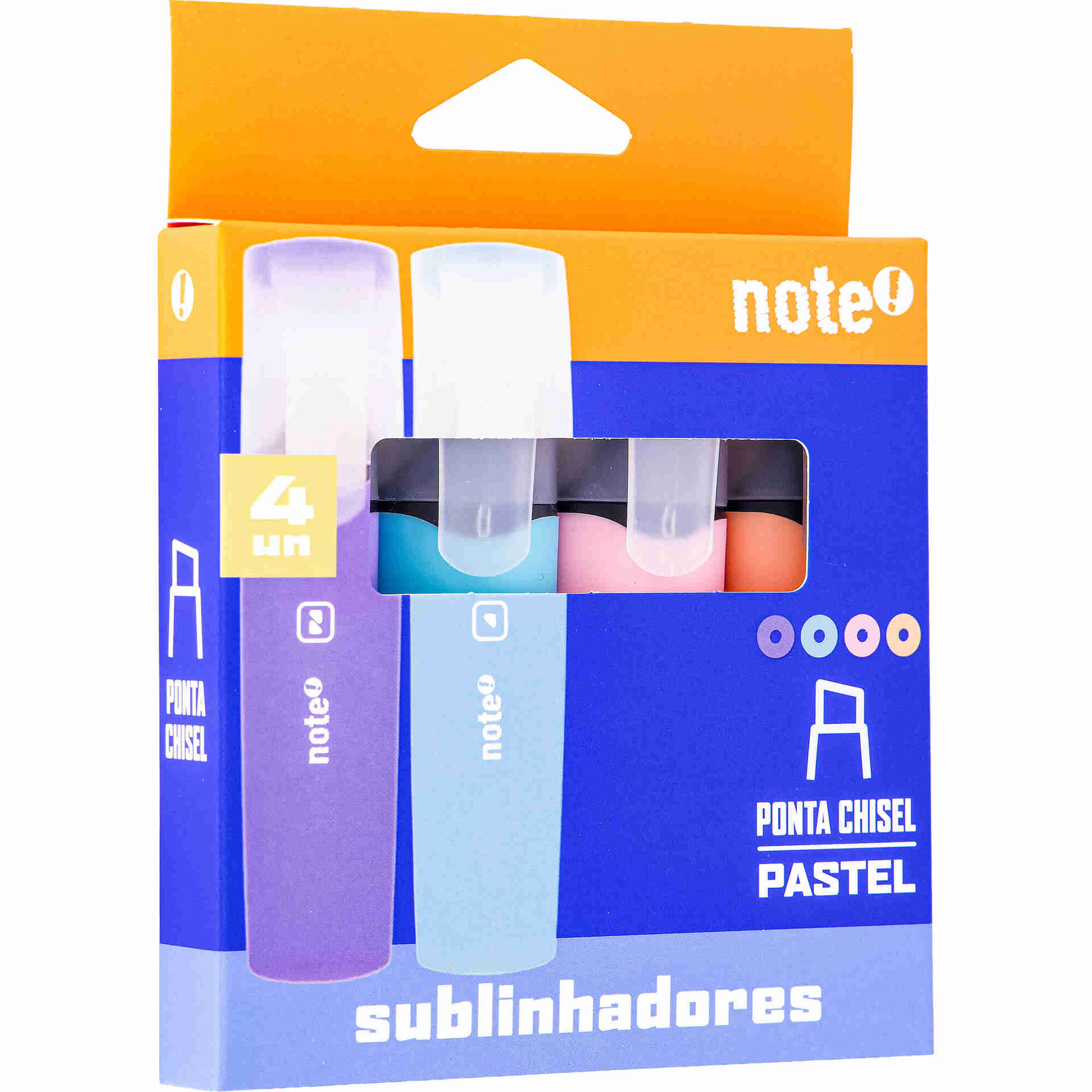 Conjunto 4 Sublinhadores Pastel Note!