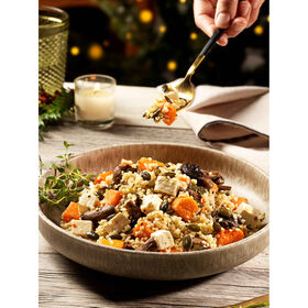 Bulgur com Cogumelos e Abóbora (Entregas para o Natal)