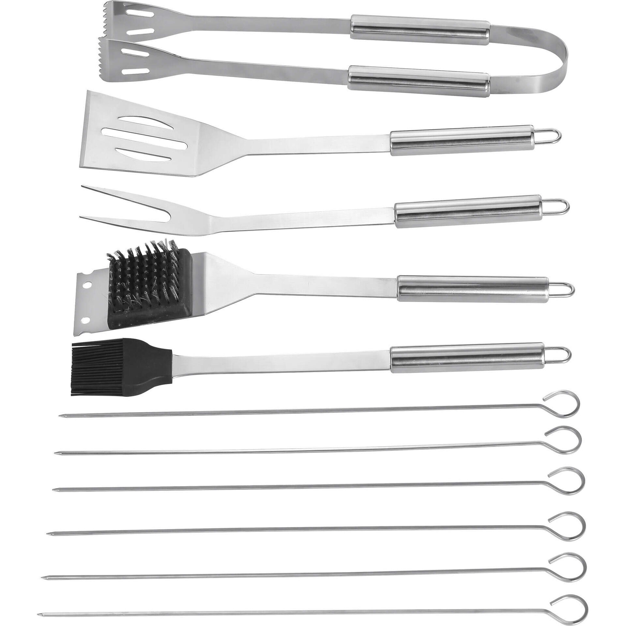 Kit Utens&iacute;lios para Churrasco Preta BBQ Collection