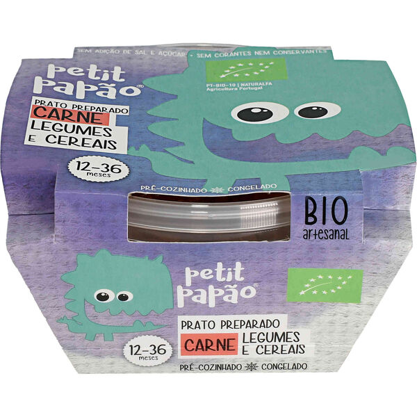 Refeição Frango com Legumes e Arroz Biológico Bebé +12M Petit Papão