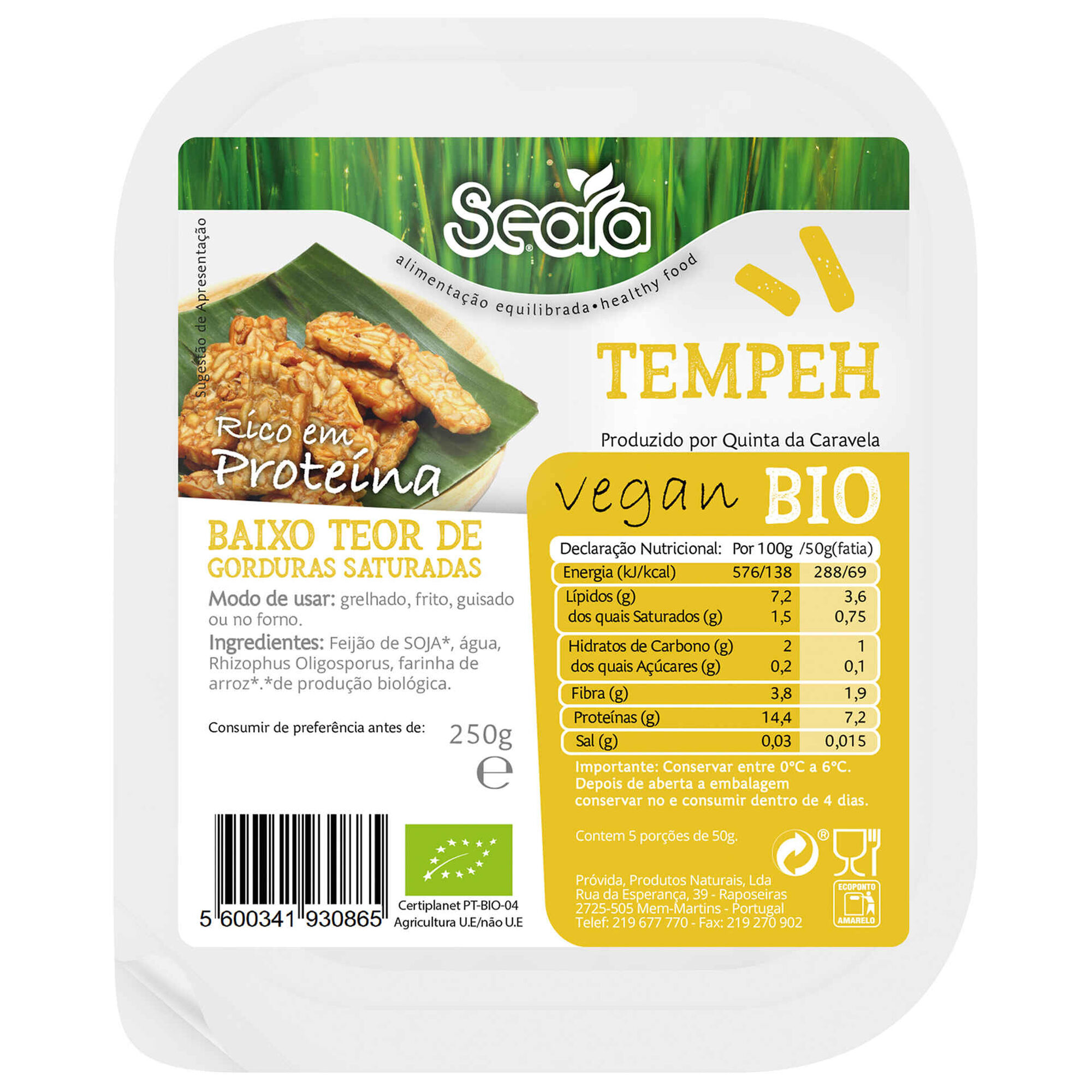 Tempeh Refrigerado Biológico