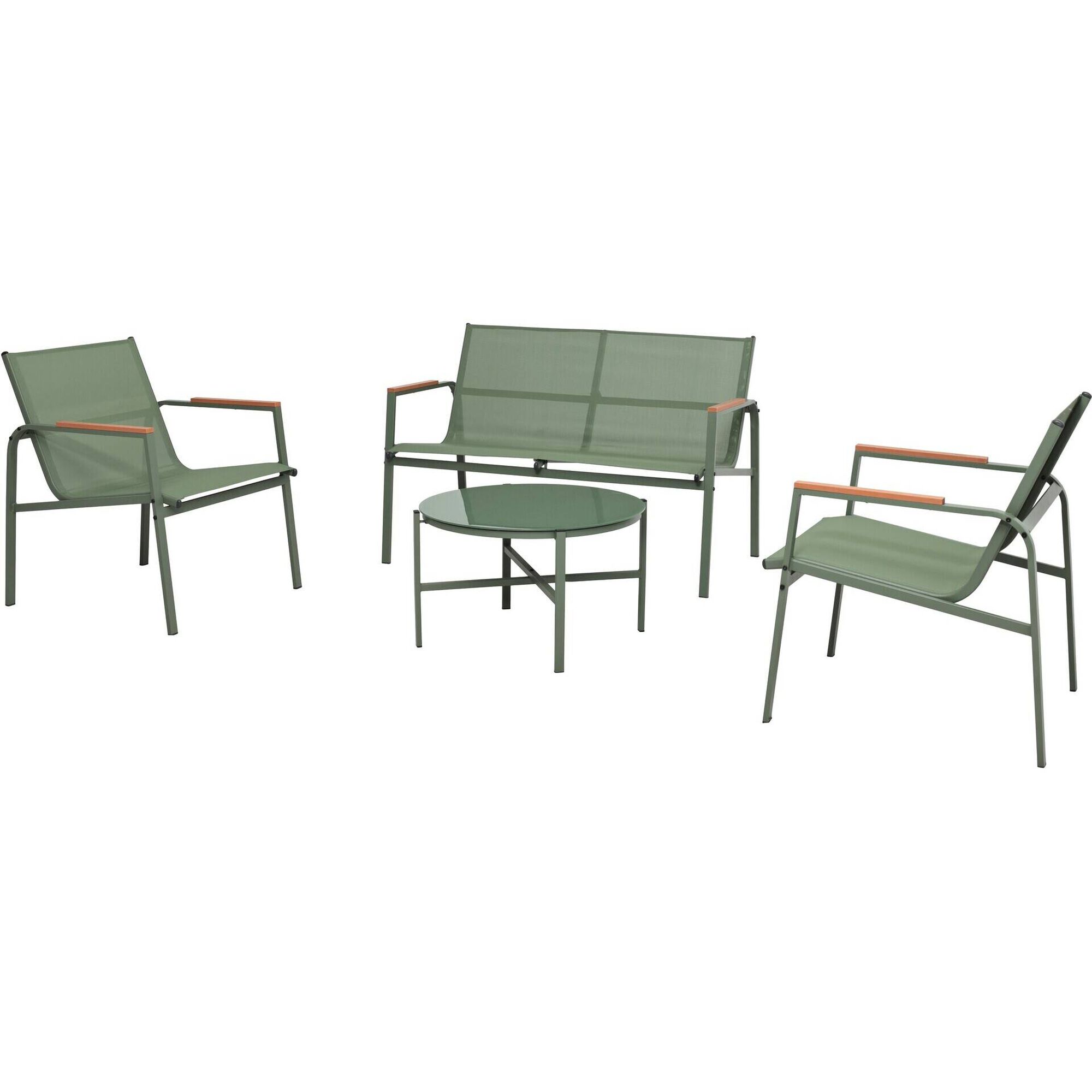 Conjunto de Estar Maur&iacute;cia Verde Kasa