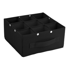 Caixa de Organiza&ccedil;&atilde;o com 9 Compartimentos Preta Bazar&atilde;o