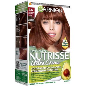 Coloração Permanente Castanho Acajou 4.5 Garnier Nutrisse