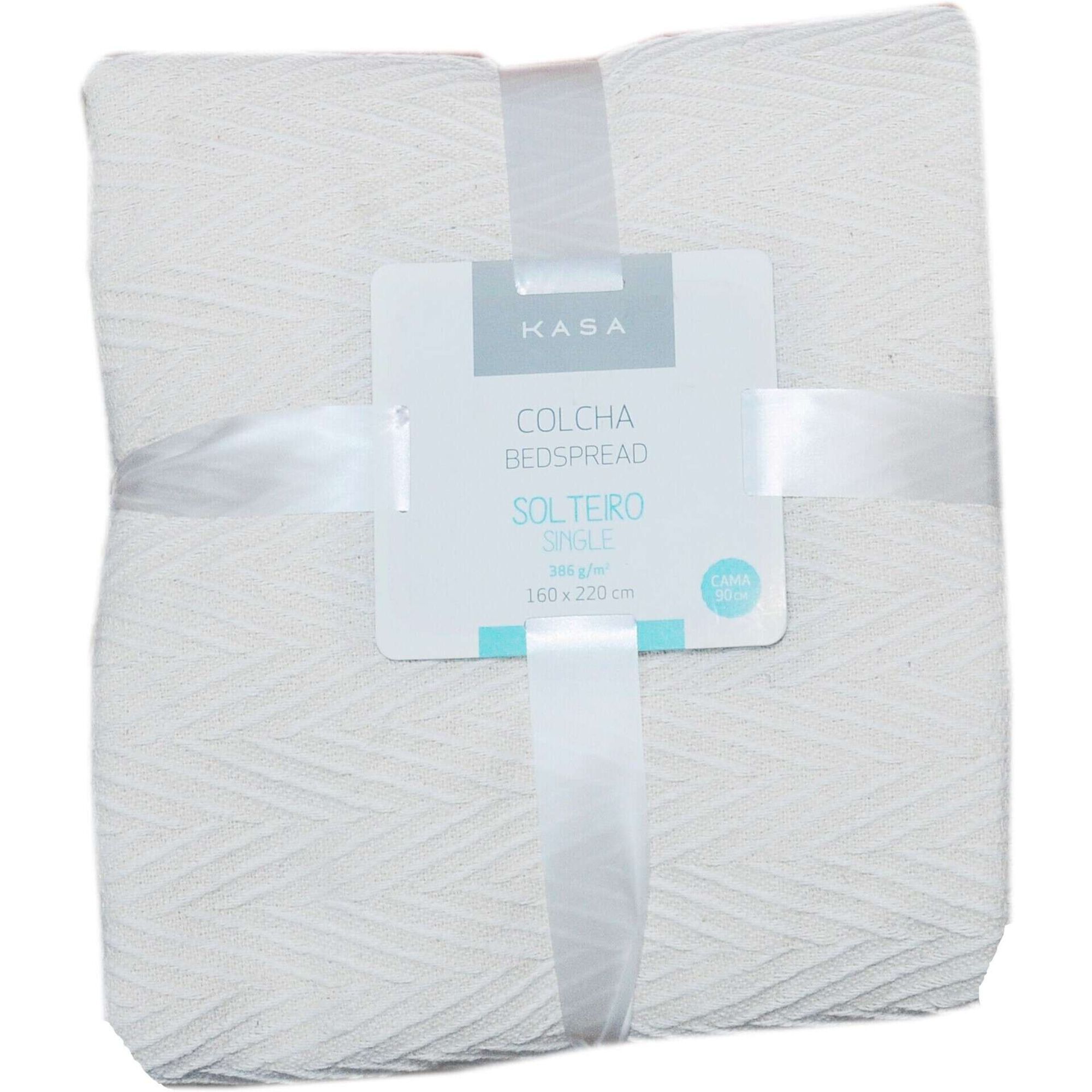 Colcha Jacquard ZigZag Bege Kasa