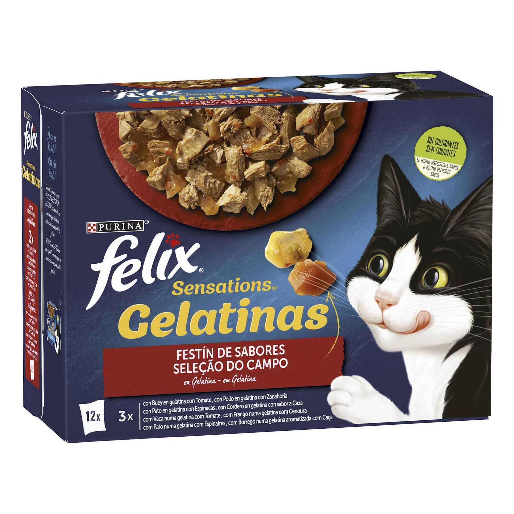 Comida Húmida para Gato Sensations Saborosa Seleção numa Gelatina Sabores