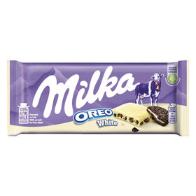 Tablete de Chocolate Branco com Oreo Milka
