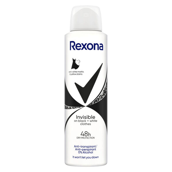 Desodorizante Spray Invisible Black & White Clothes 48H Rexona