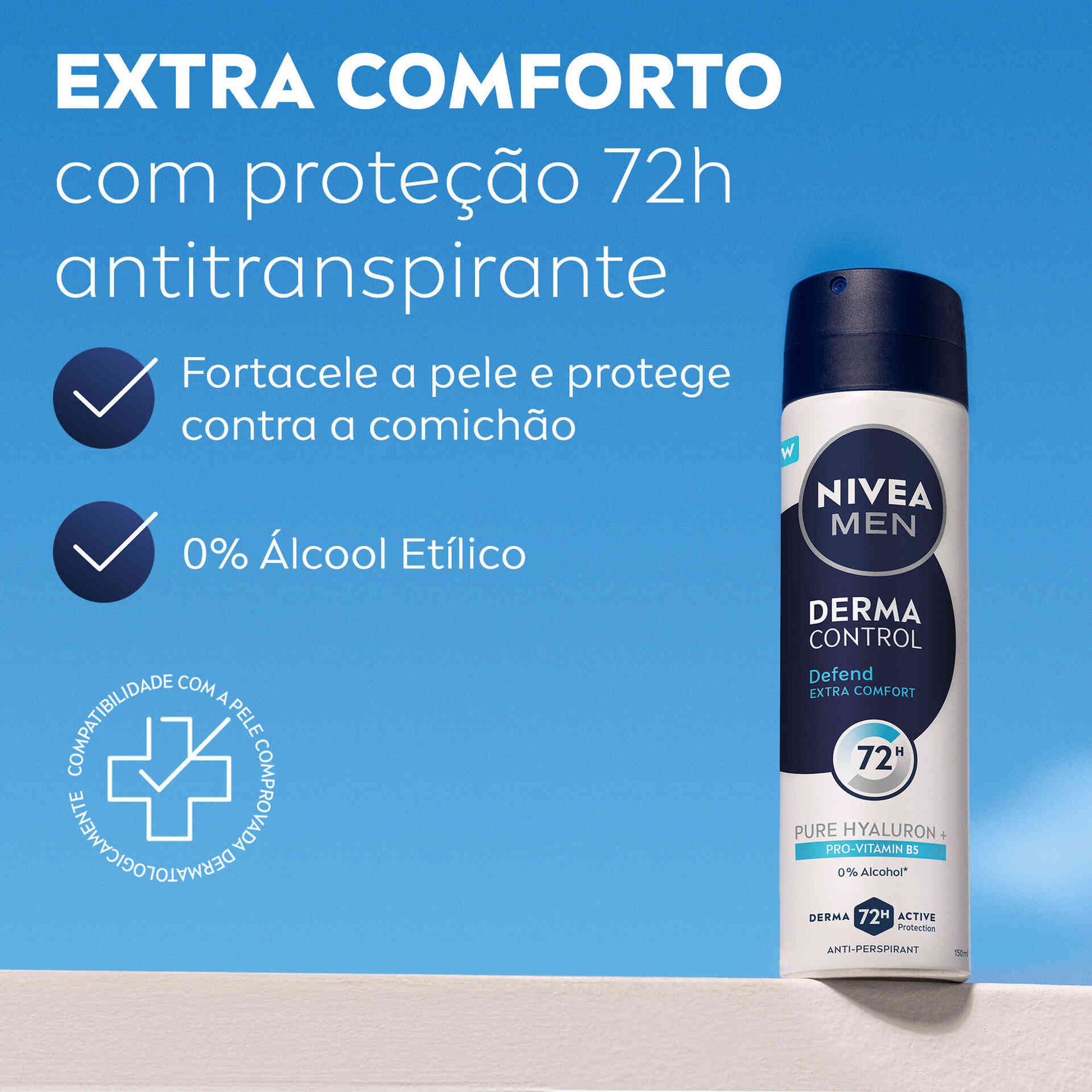 Desodorizante Spray Men Derma Control Defend 72H