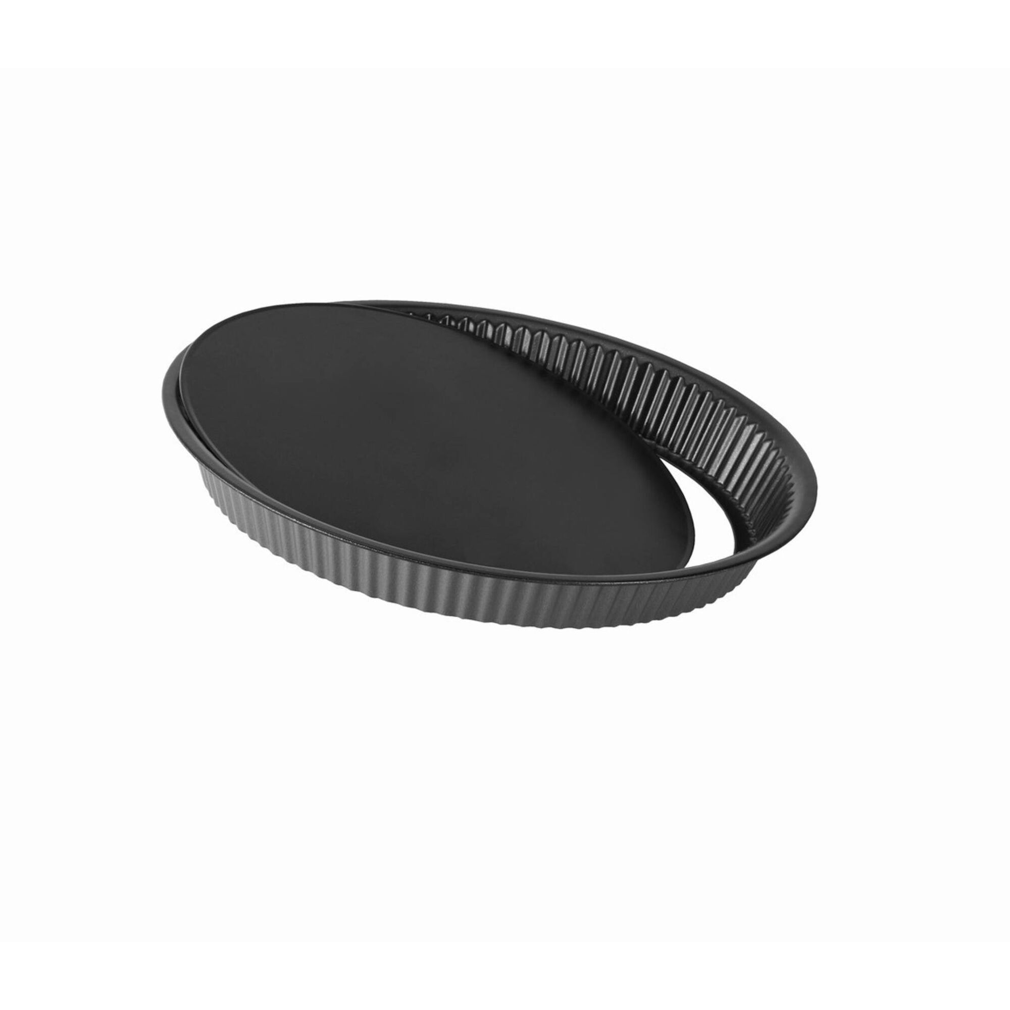 Forma Tarte Fundo Móvel Alumínio 28cm Preta Chefe