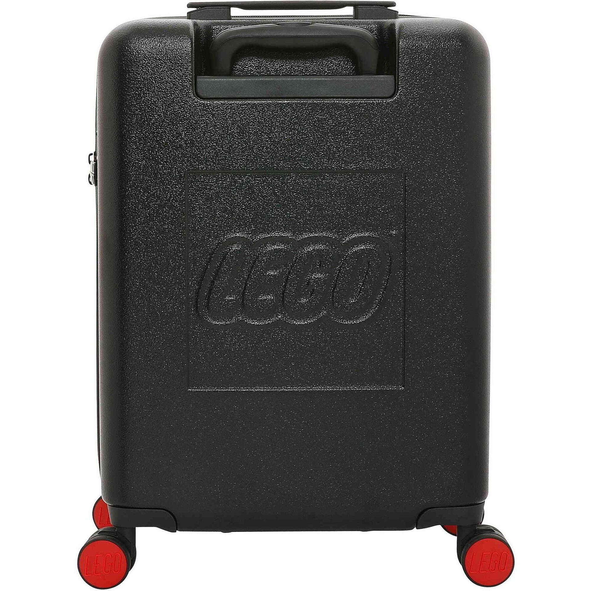 Mala de Cabine 4 Rodas Preto e Vermelho Brick