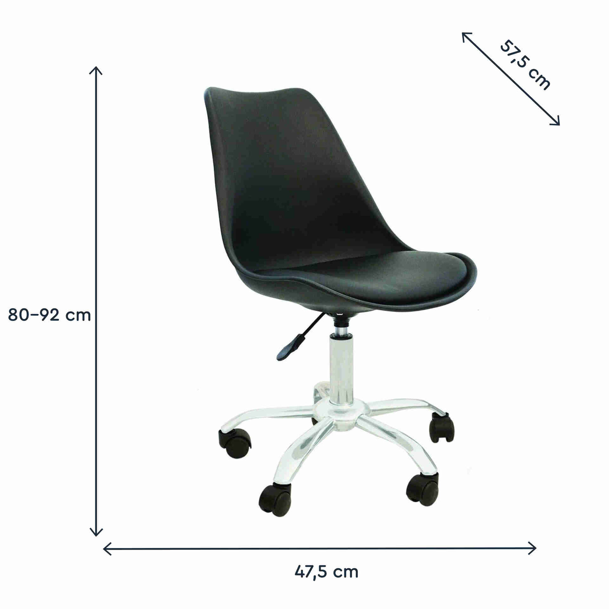Cadeira de Escrit&oacute;rio Preta Echair Kasa
