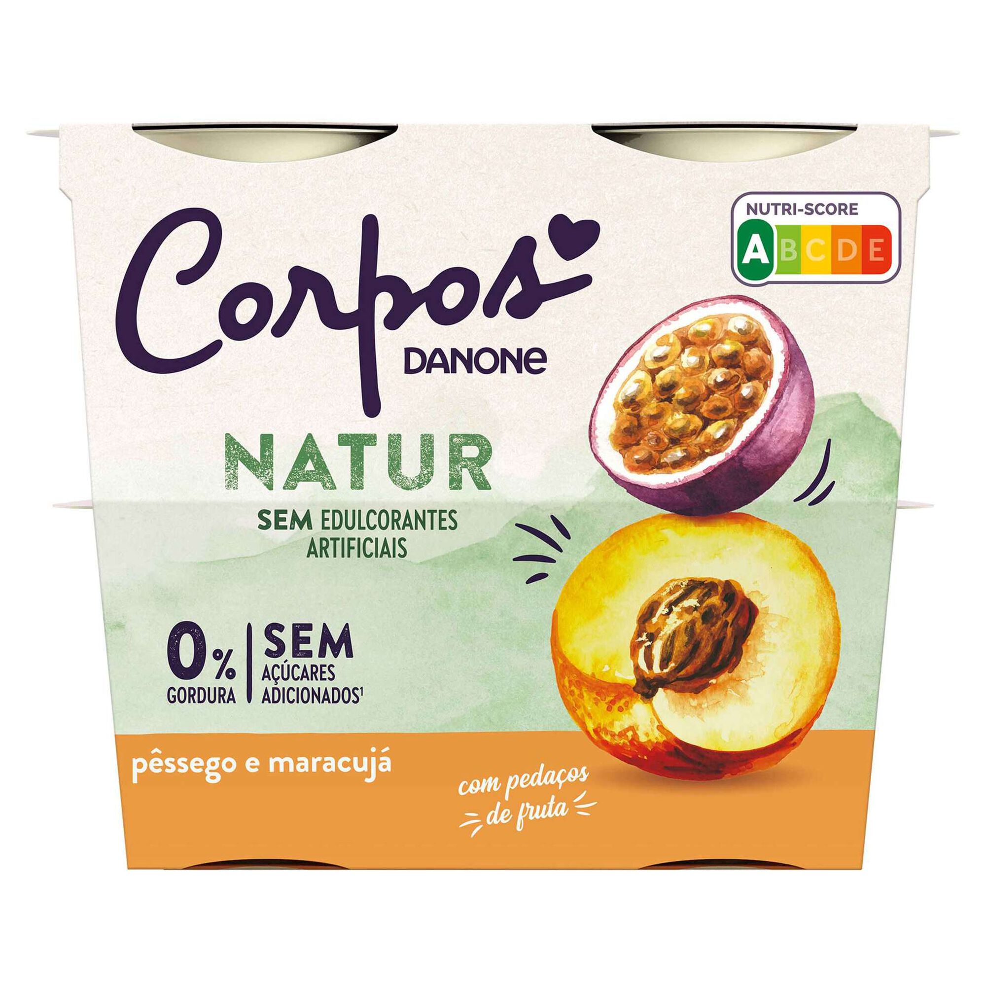 Iogurte Magro Pedaços de Pêssego e Maracujá Light & Free Iogurte Magro Pedaços de Pêssego e Maracujá Light & Free