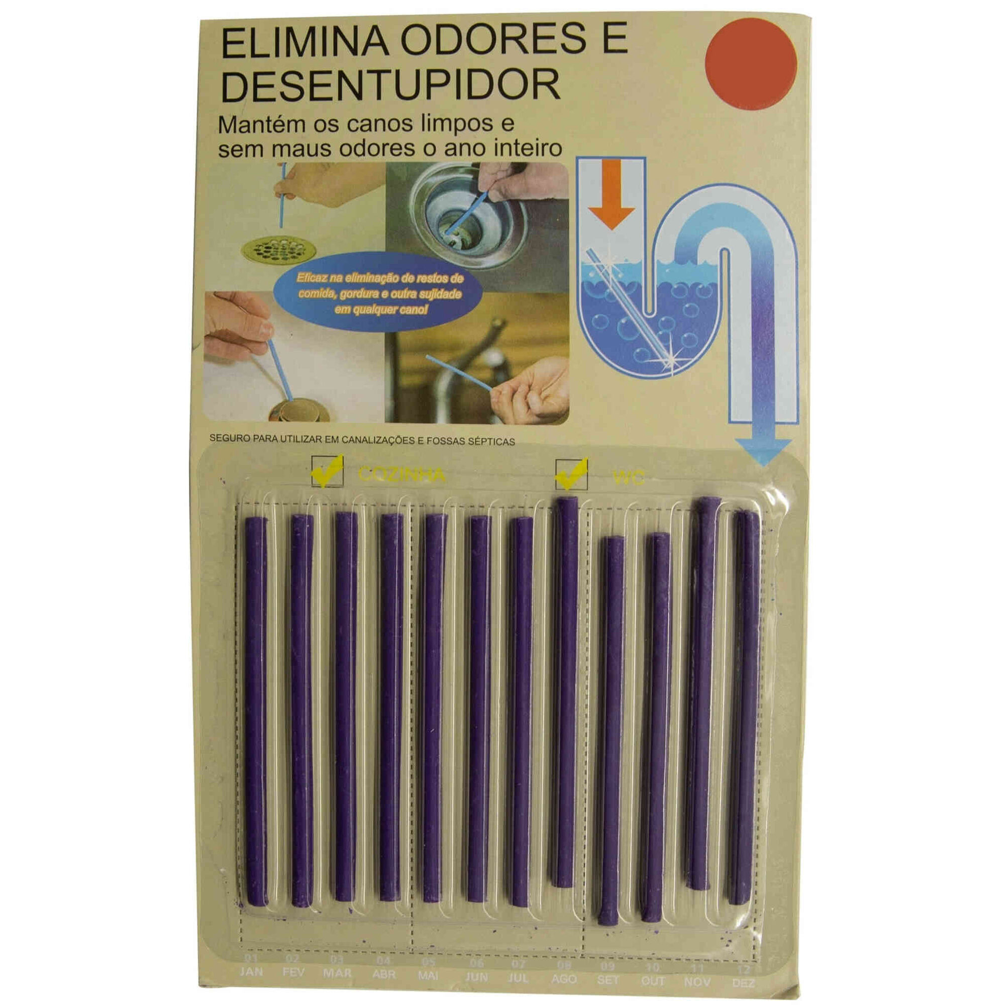 Elimina Odores e Desentupidor (várias cores)