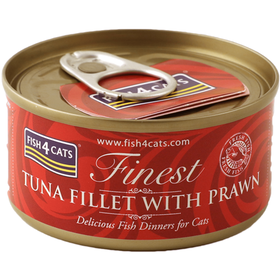 Comida H&uacute;mida para Gato de Filete de Atum Com Camar&atilde;o Fish4Cats