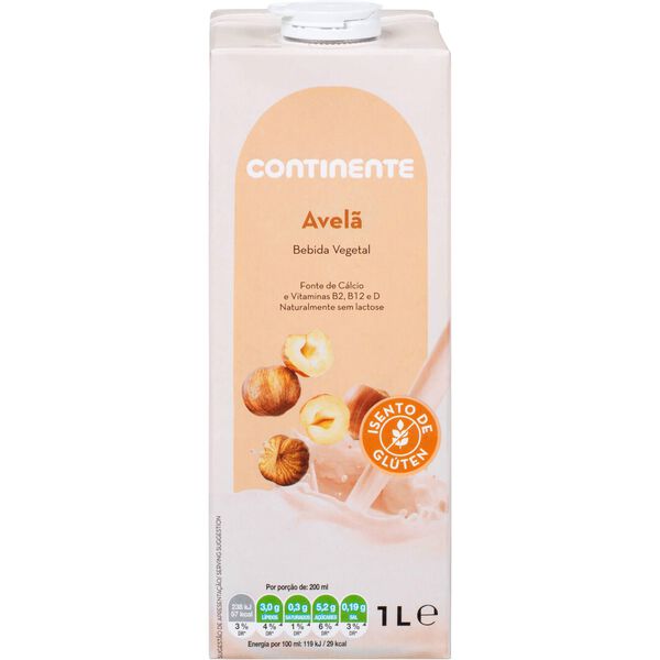 Bebida Vegetal de Avelã Continente