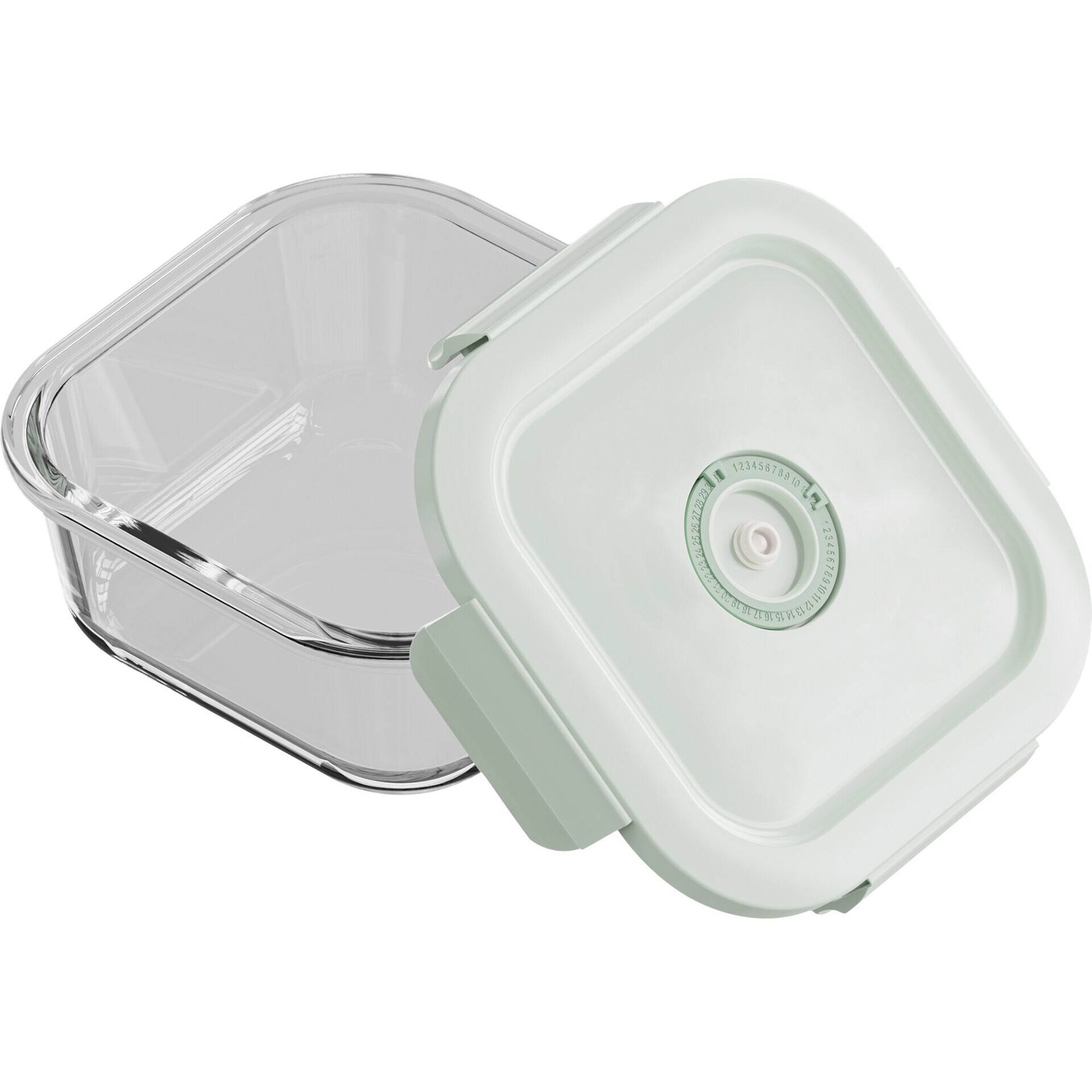 Caixa Vidro Quadrada 1230ml com Vácuo