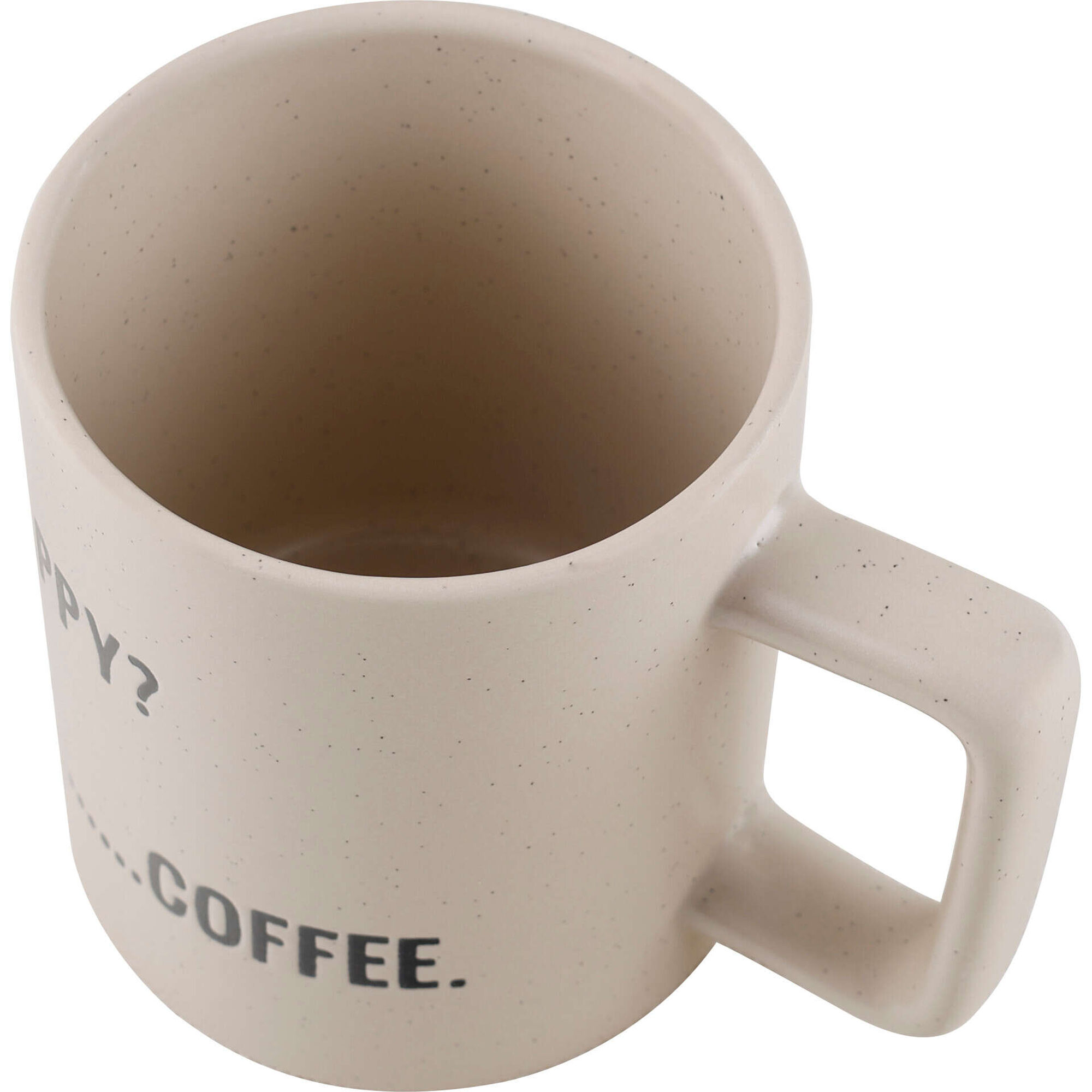 Caneca 340ml Bege Happy Coffee