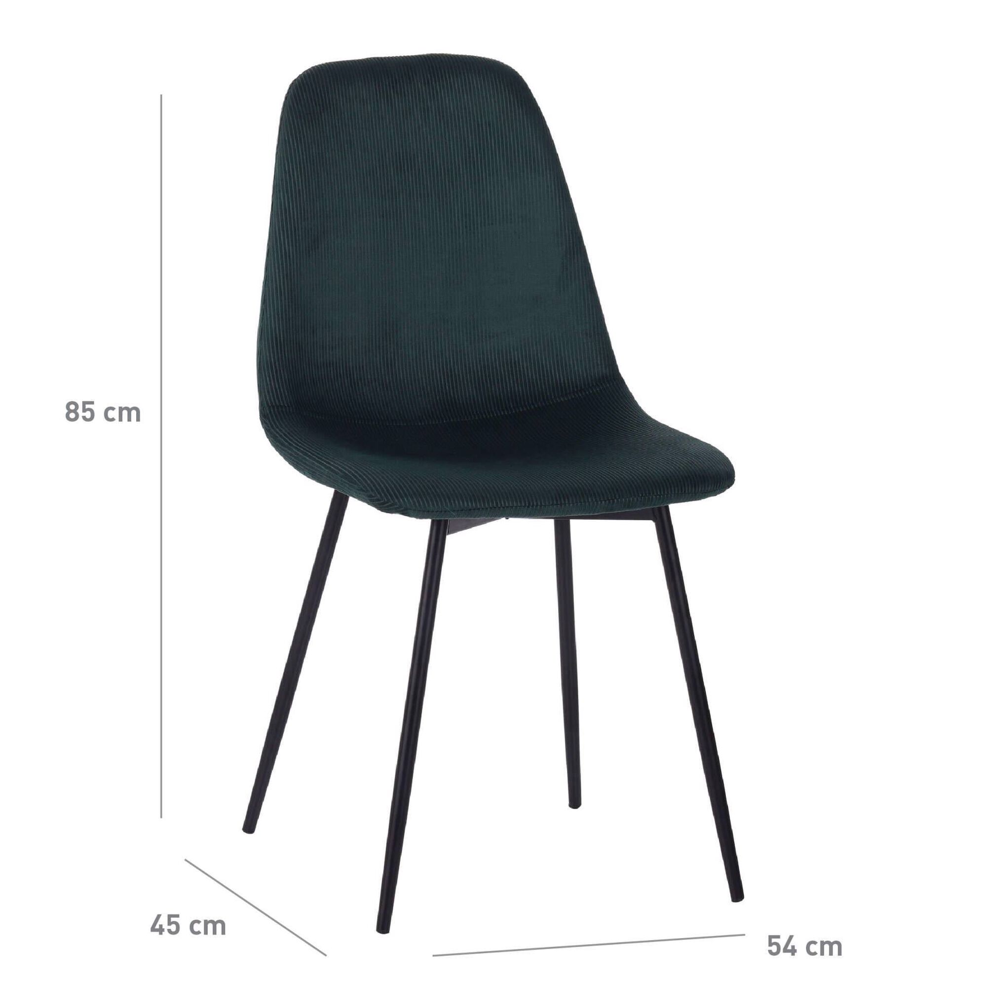 Cadeira Estofada Verde Velvet Kasa