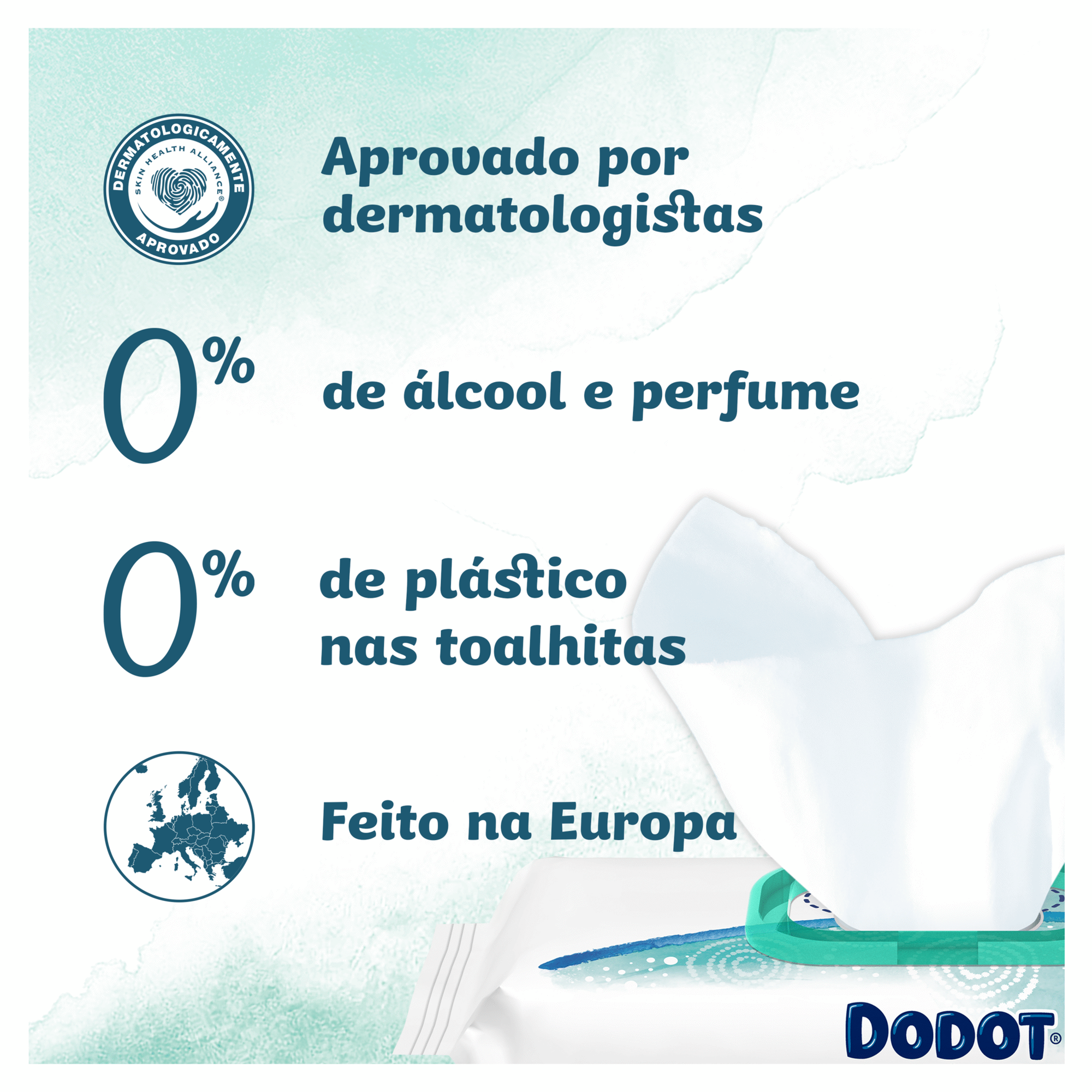 Toalhitas Bebé Pure Calma e Protege Aloe Vera