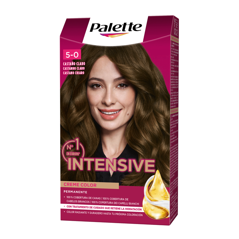 Coloração Permanente Intensive Castanho Claro 5-0 Palette
