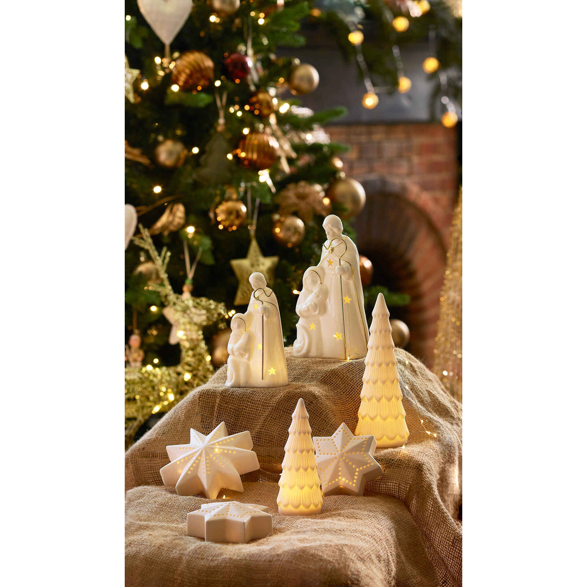 Estrela Cerâmica 10cm com Luz