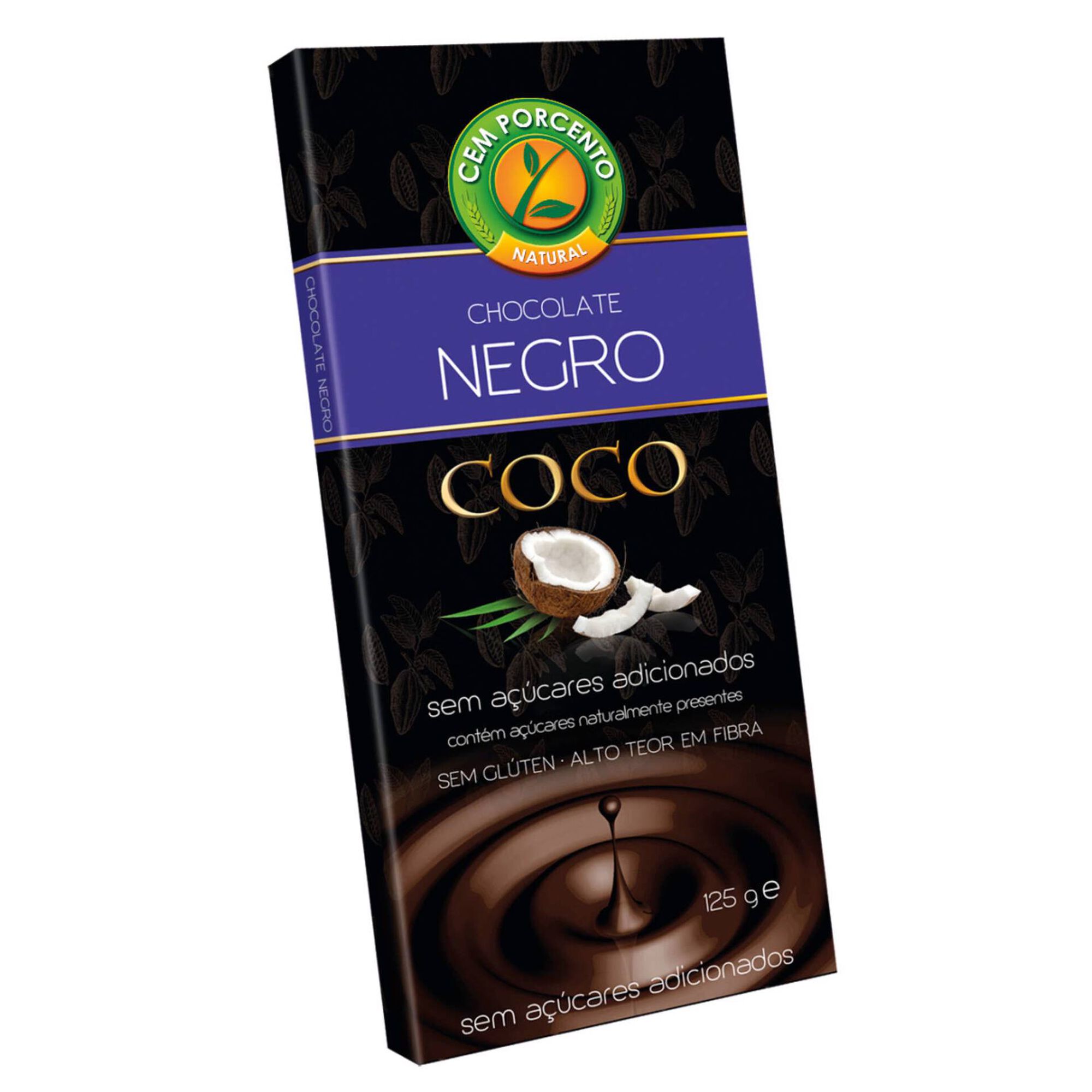 Tablete de Chocolate Negro com Coco sem Glúten