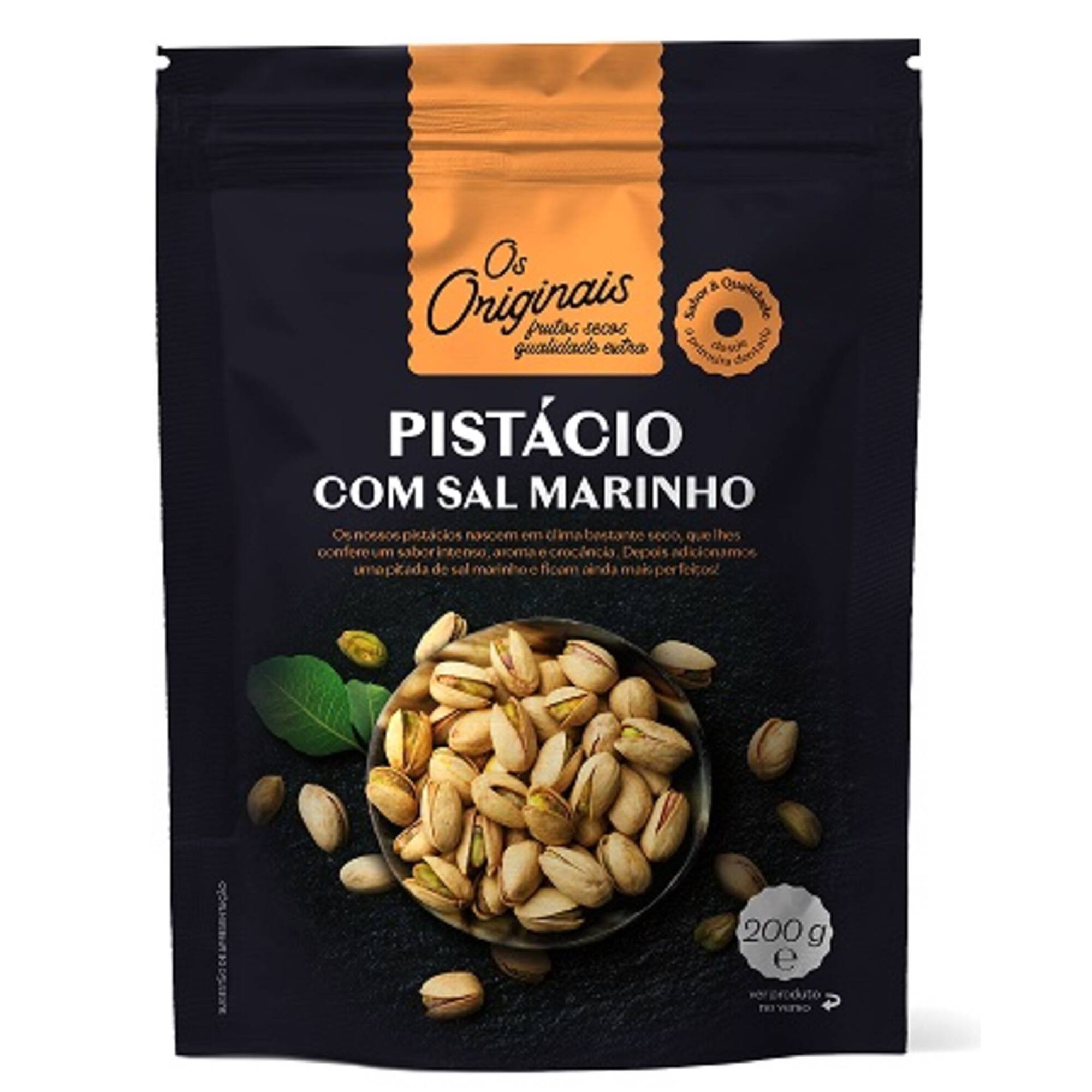 Pistácio Torrado com Casca e Sal Marinho