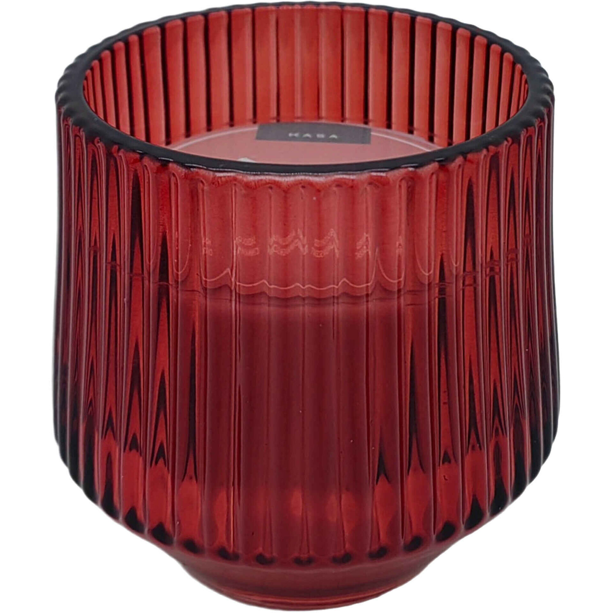 Vela em Copo Canelado 120g Vermelho