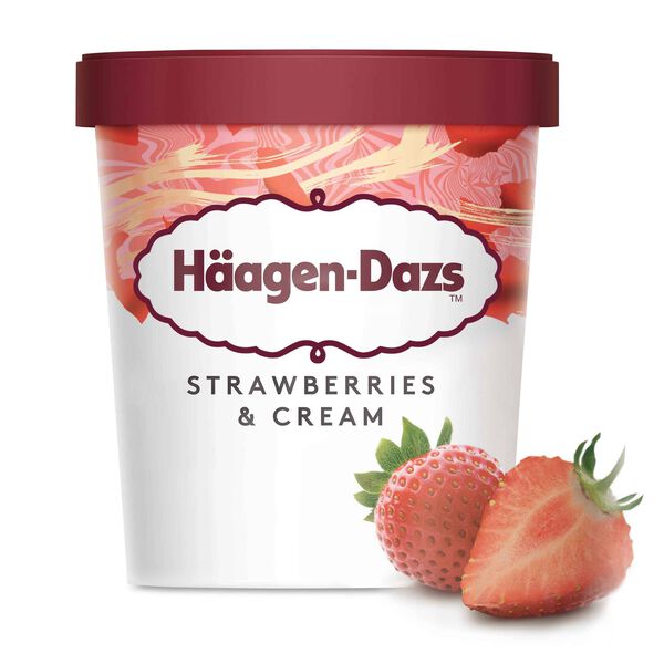 Gelado Strawberries & Cream Häagen-Dazs