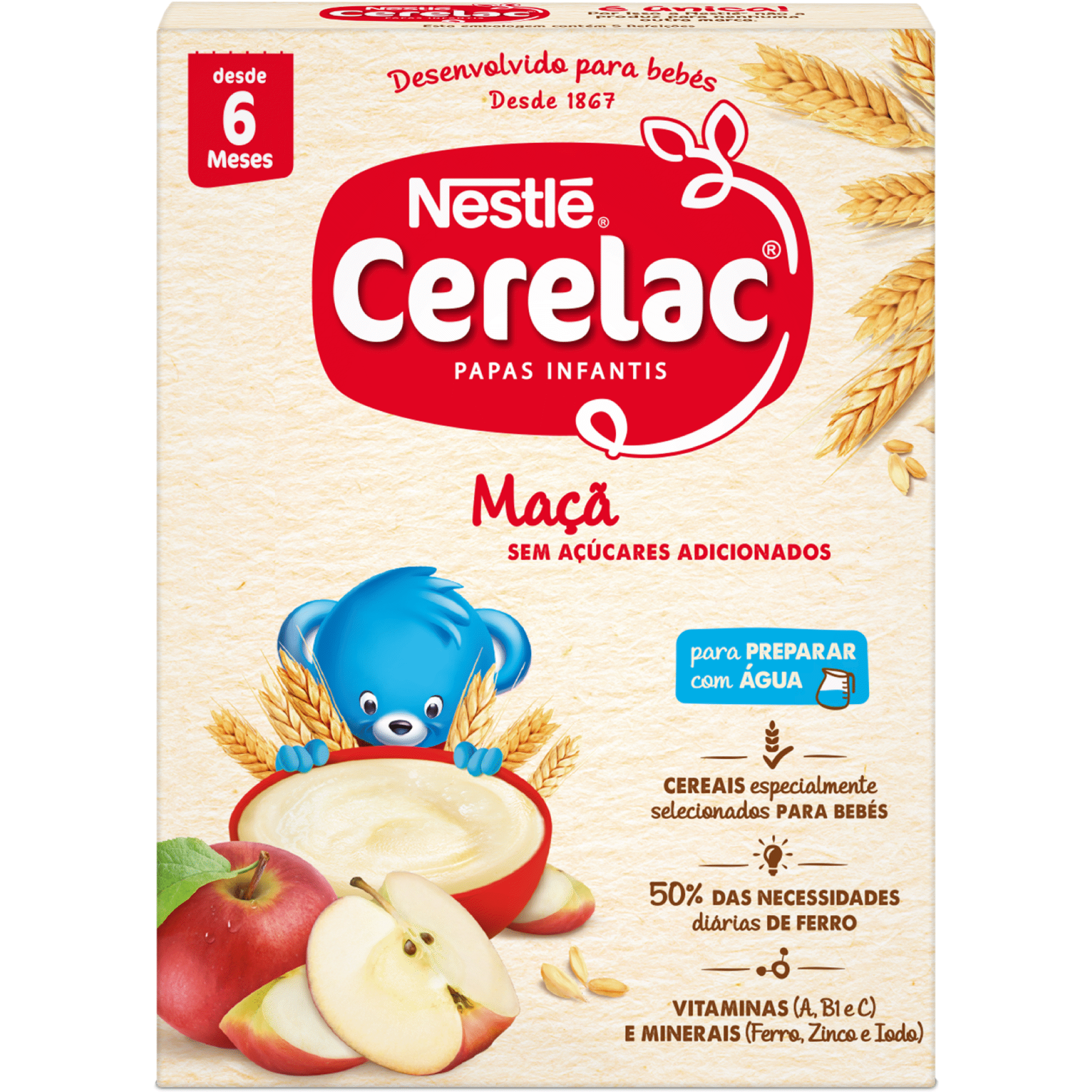 Papa Infantil Láctea de Maçã +6M